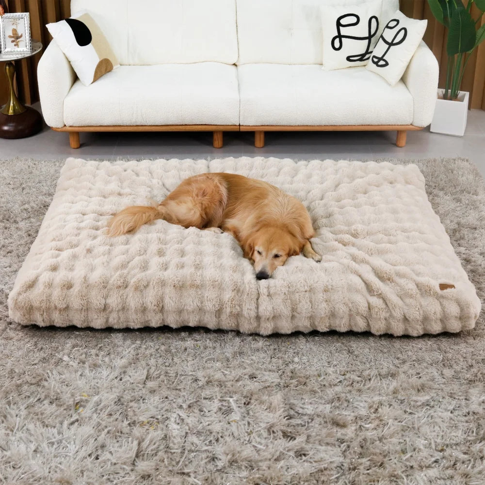 Ultra-Plush Crate Mattress – Washable Cushion Pad for Dog Crates