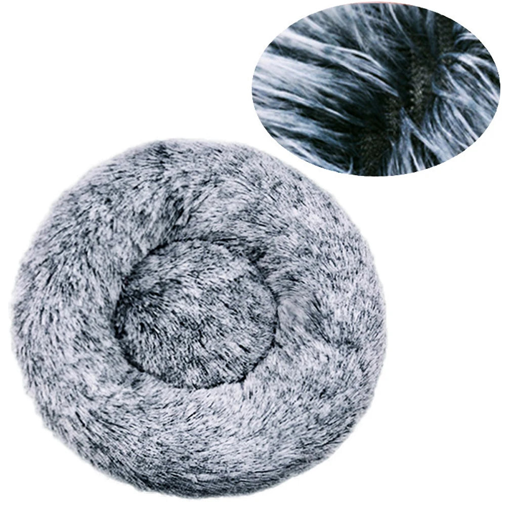 Donut Cuddler Dog Bed – Removable-Cover Plush Nest for Medium Dogs