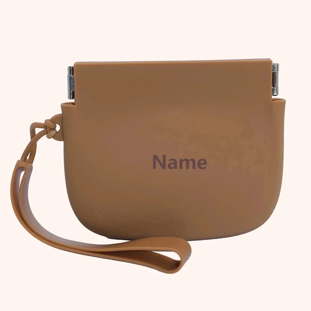 Personalized Silicone Dog Treat Bag – Brown