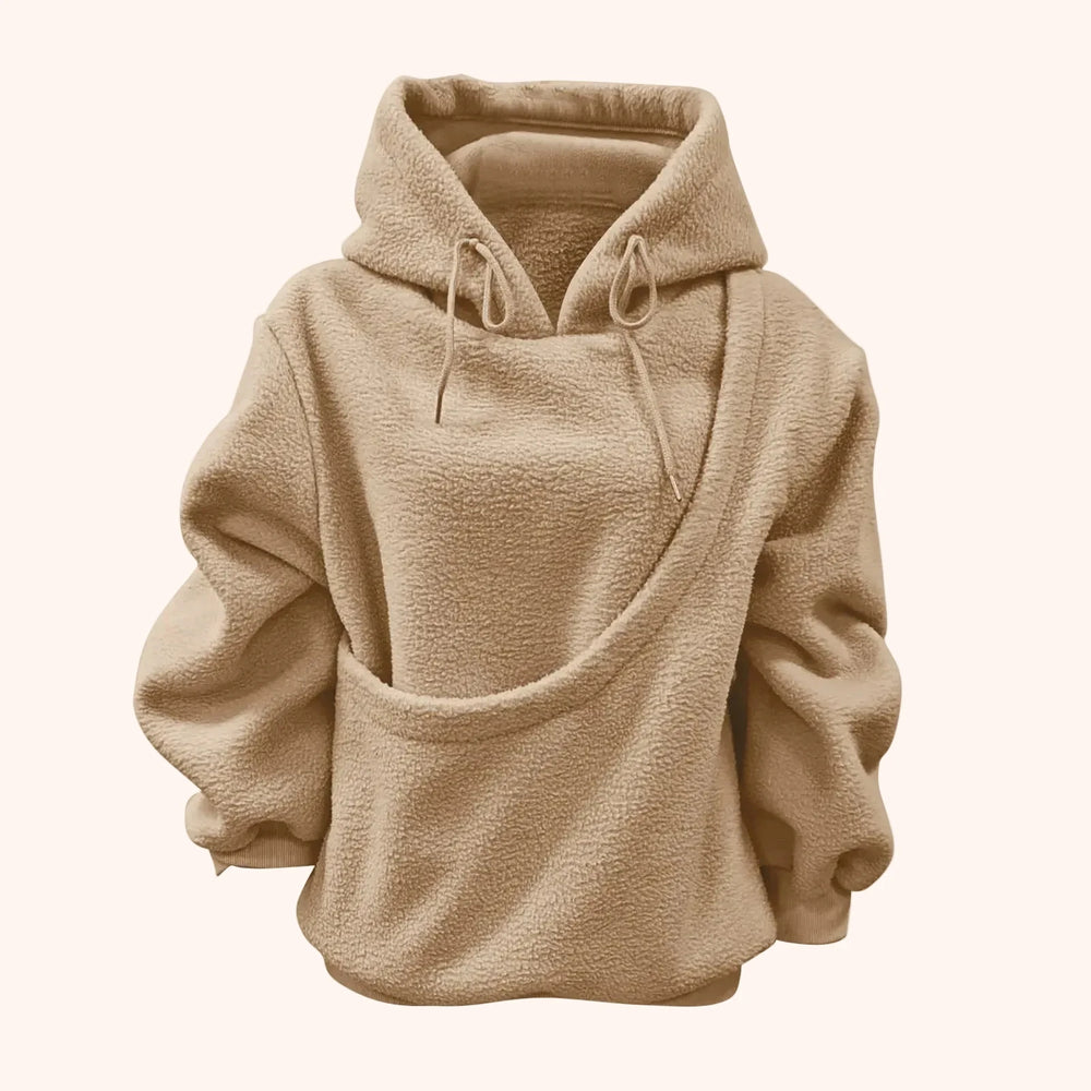 Pet Carrier Hoodie with front pouch – Khaki
