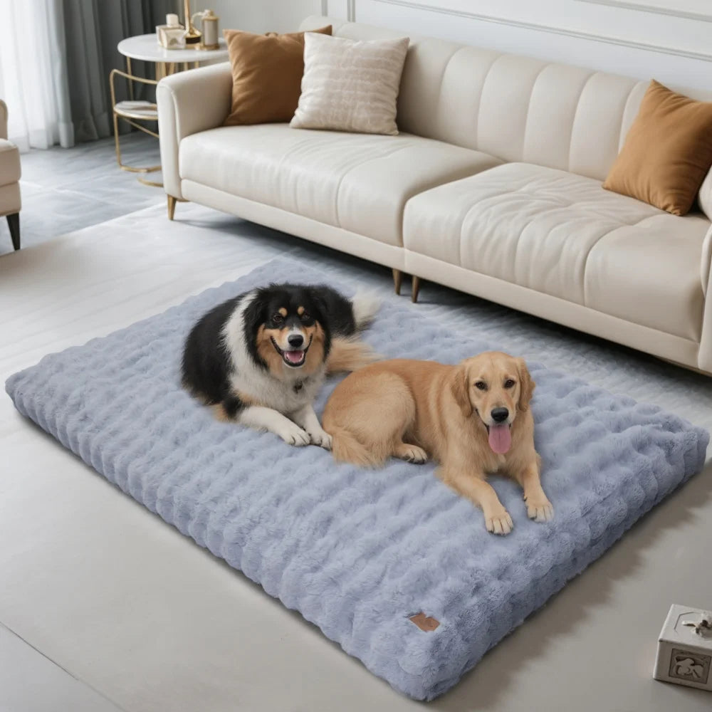 Ultra-Plush Crate Mattress – Washable Cushion Pad for Dog Crates