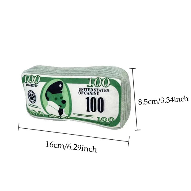 Money roll plush dog toy — photo 13