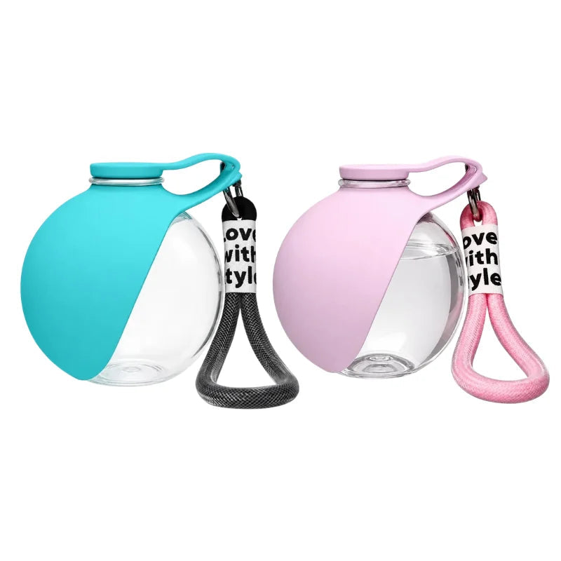 Silicone Dog Travel Bowl with Lanyard – Leak-Proof 285 ml