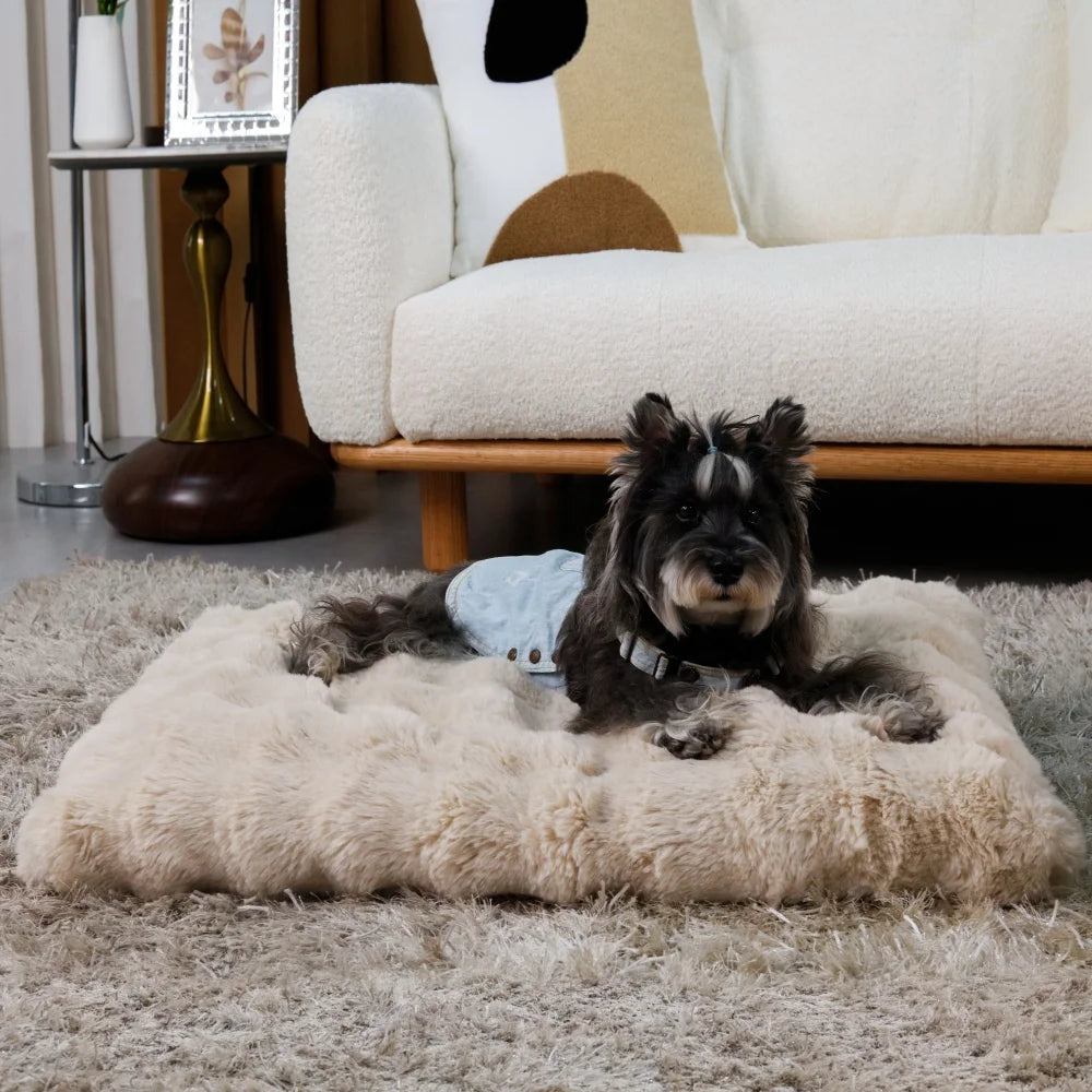 Ultra-Plush Crate Mattress – Washable Cushion Pad for Dog Crates