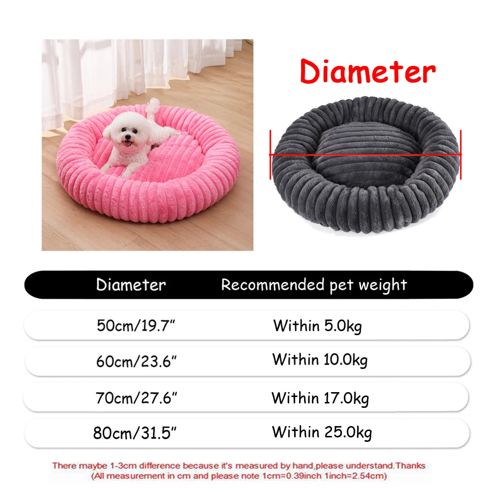 Donut Cuddler Dog Bed – Removable-Cover Plush Nest for Medium Dogs