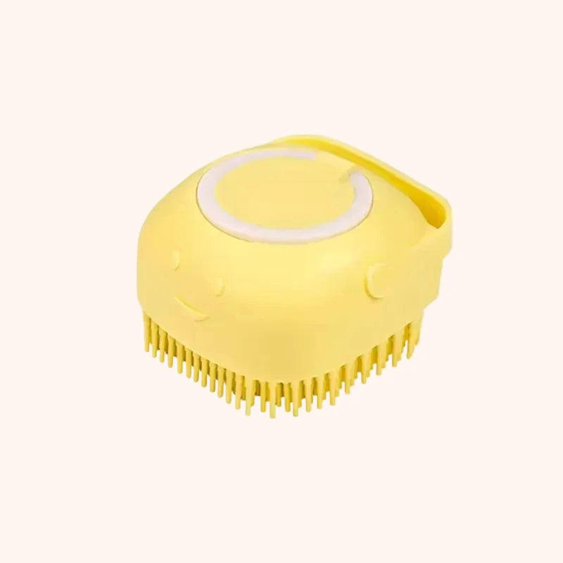 Silicone Pet Bath Brush – Yellow