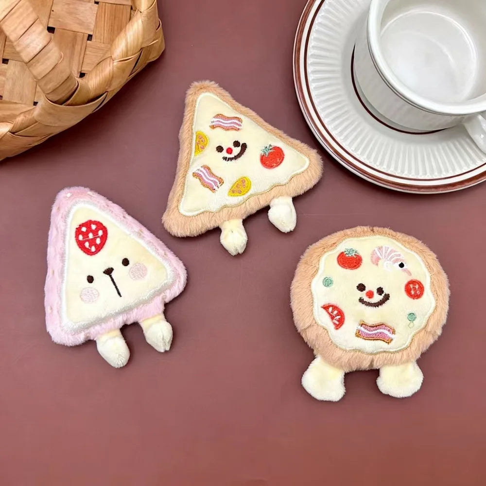 Pizza Party Squeaky Dog Toy – Soft Plush Chew for Small Dogs