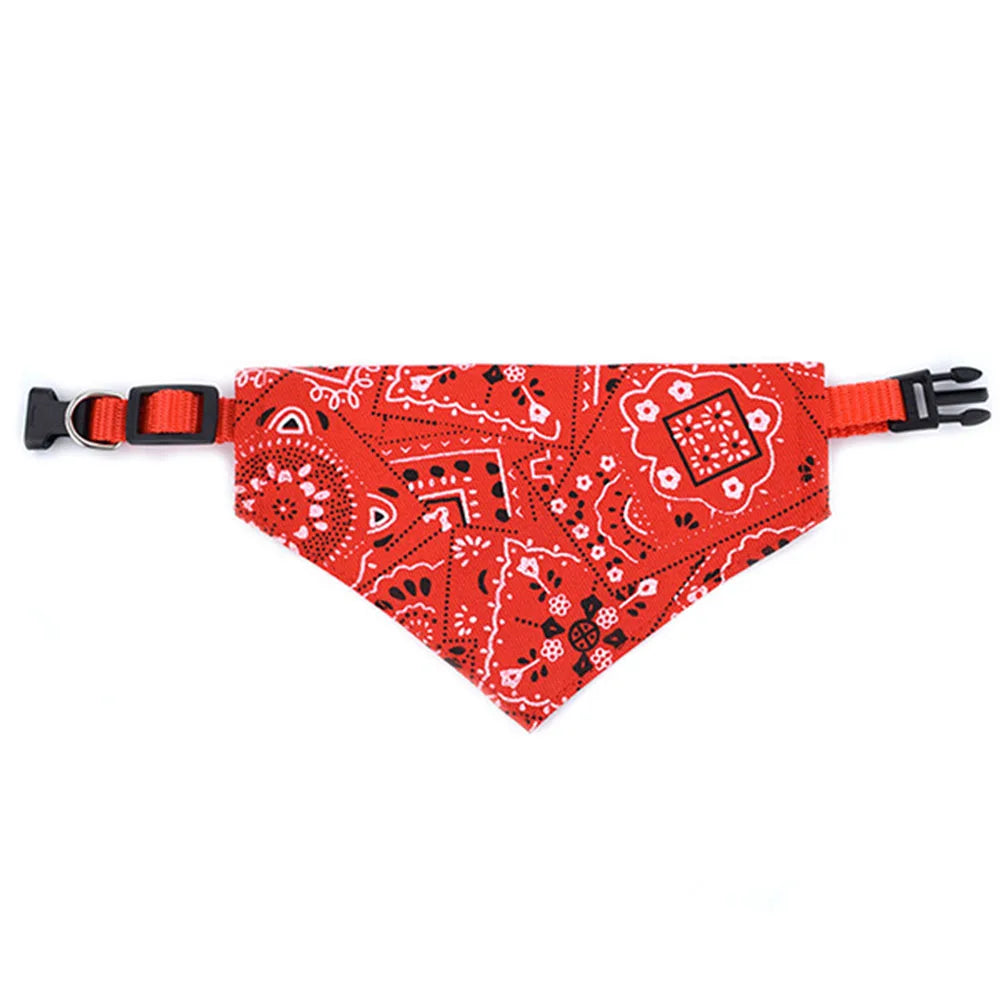 Dog Bandana Collar — Adjustable Scarf Bib for Dogs & Cats (All Sizes)