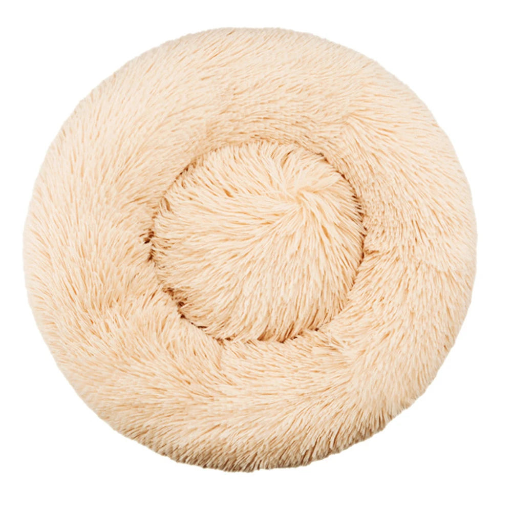 Donut Cuddler Dog Bed – Removable-Cover Plush Nest for Medium Dogs