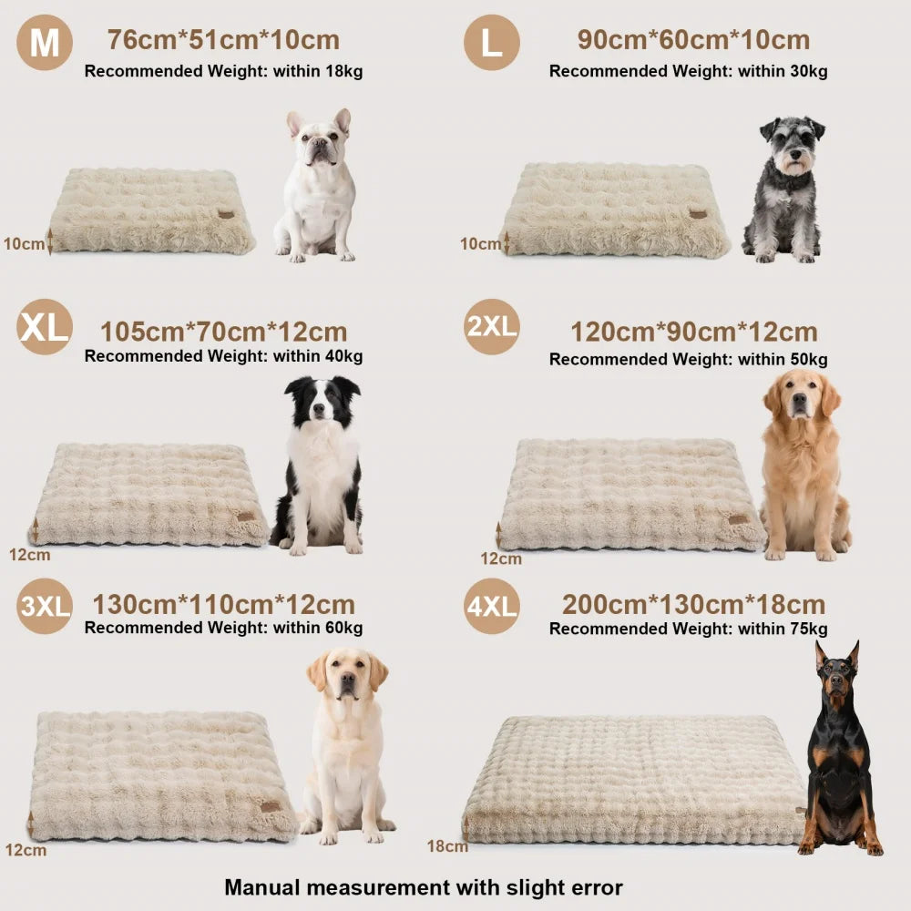 Ultra-Plush Crate Mattress – Washable Cushion Pad for Dog Crates