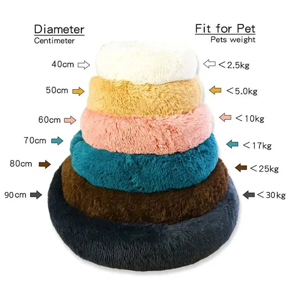 Donut Cuddler Dog Bed – Removable-Cover Plush Nest for Medium Dogs