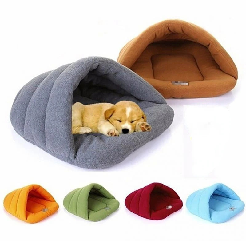 Cave Dog Bed – Slipper-Style Cozy Hideaway for Puppies & Cats