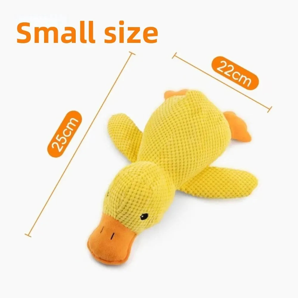 Calming duck squeaky plush dog toy — photo 6