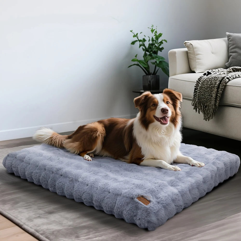 Ultra-Plush Crate Mattress – Washable Cushion Pad for Dog Crates