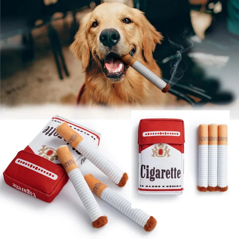 Cigar plush squeaky dog toy — photo 3