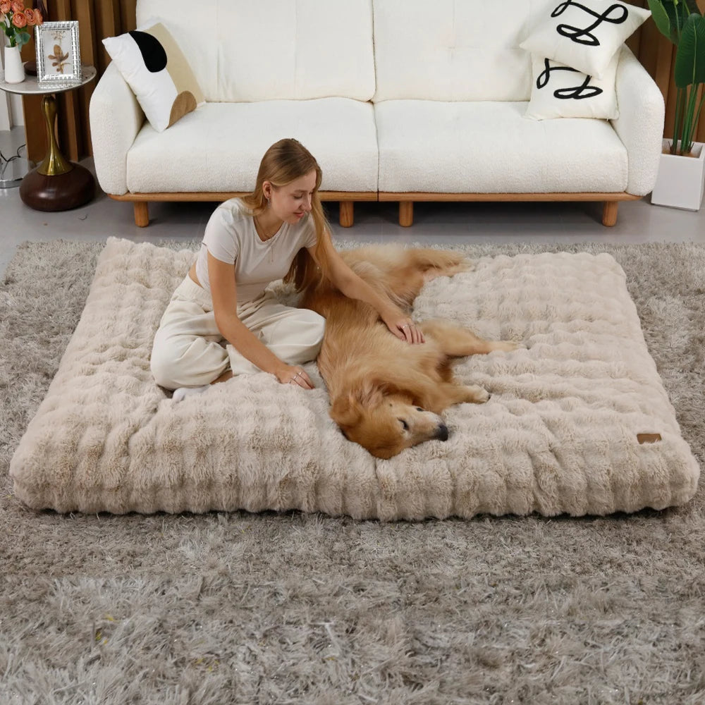 Ultra-Plush Crate Mattress – Washable Cushion Pad for Dog Crates