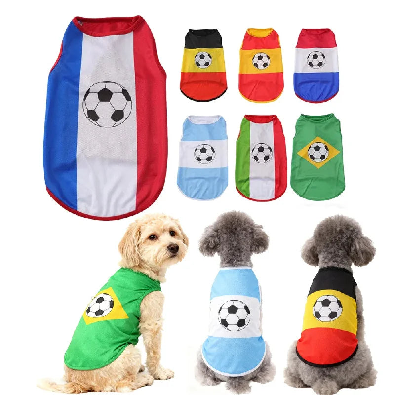 Dog Football Jersey — National Flag Soccer Shirt for Dogs & Cats