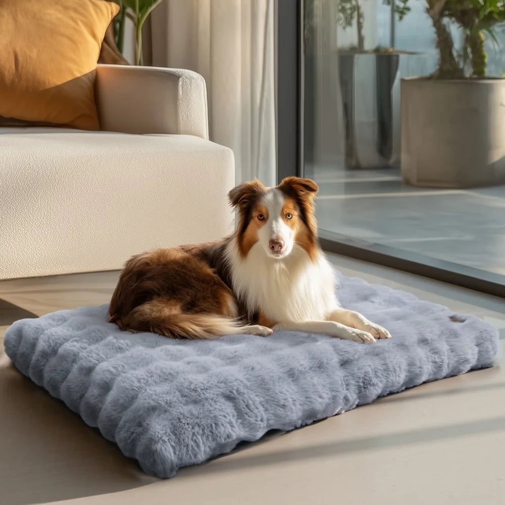 Ultra-Plush Crate Mattress – Washable Cushion Pad for Dog Crates