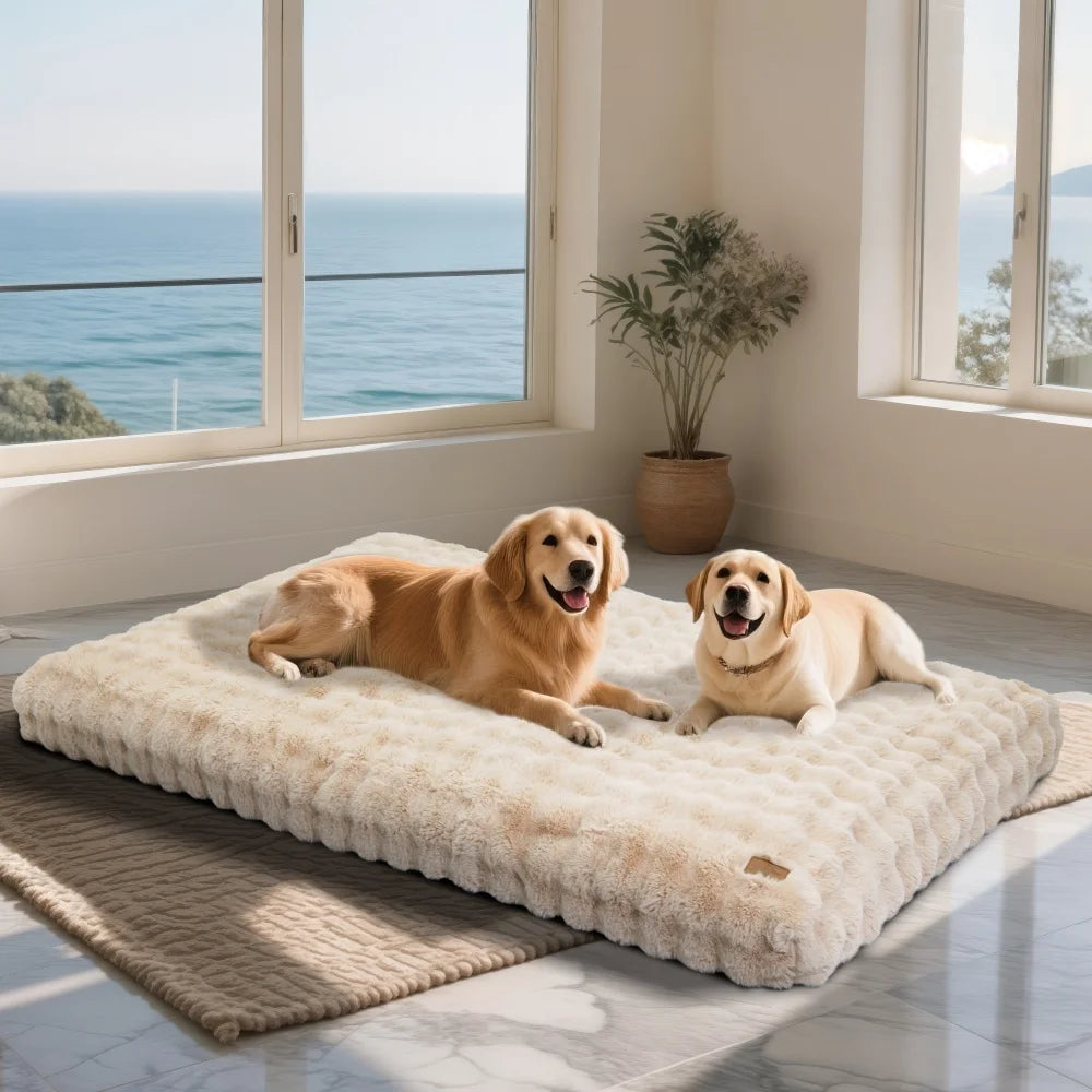 Ultra-Plush Crate Mattress – Washable Cushion Pad for Dog Crates
