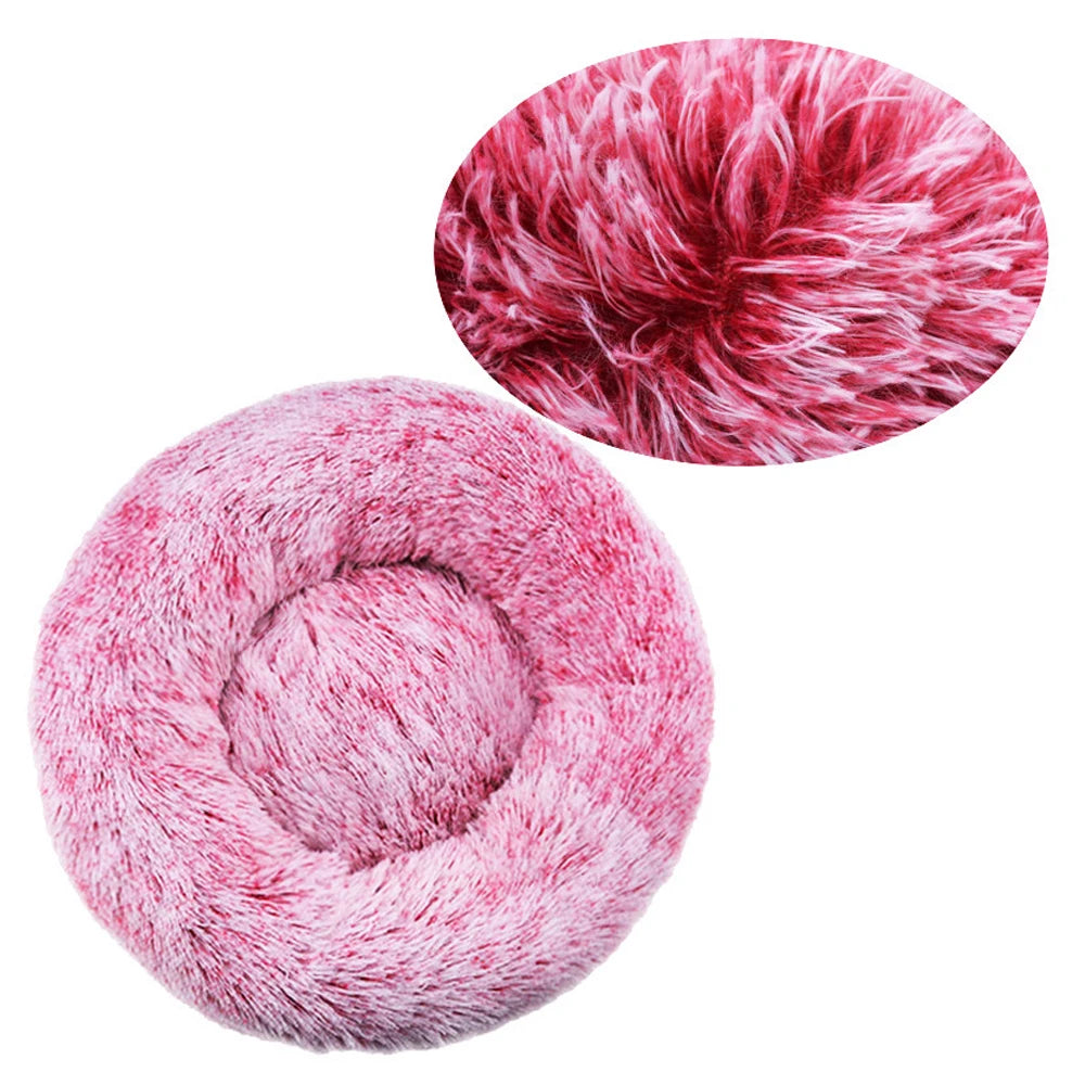 Donut Cuddler Dog Bed – Removable-Cover Plush Nest for Medium Dogs