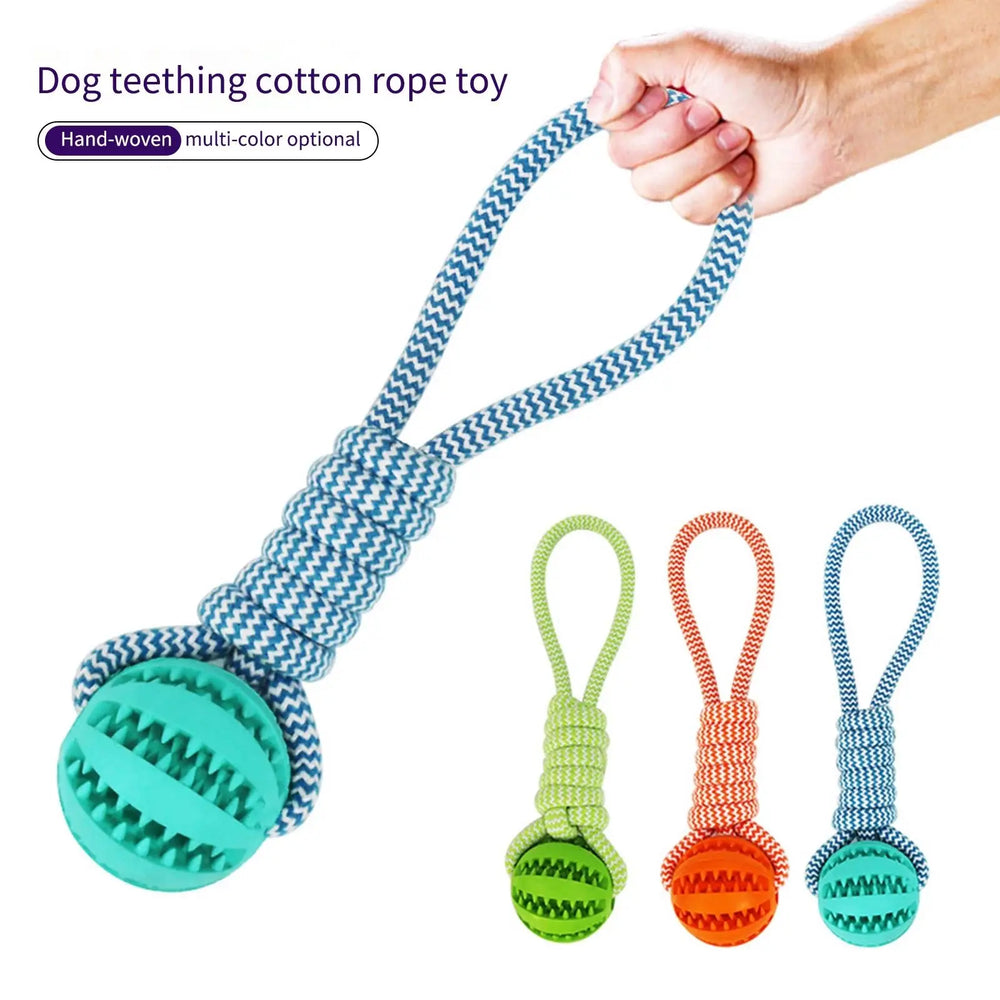 IQ treat ball rope dog toy — photo 2