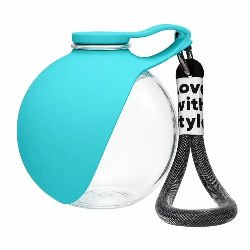 Silicone Dog Travel Bowl with Lanyard – Leak-Proof 285 ml