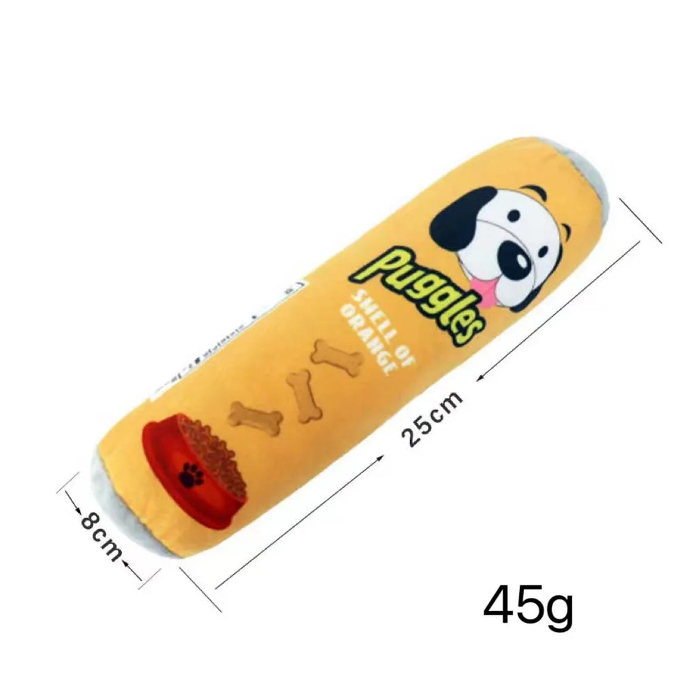 Squeaky cartoon plush dog toy — photo 17