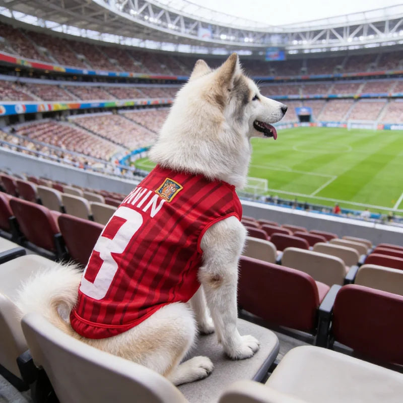 2026 Soccer Dog & Cat Jersey — Quick-Dry Breathable Mesh Football Shirt