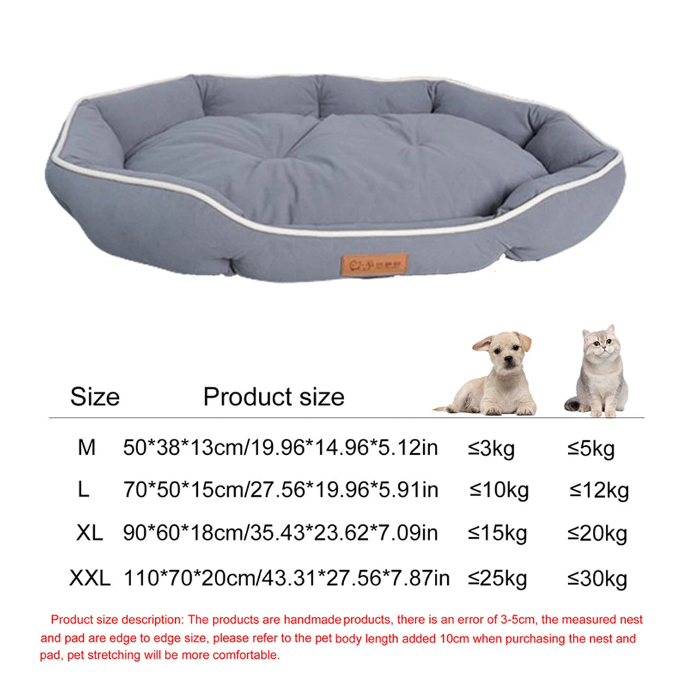Square Dog Bed Mattress – Waterproof Bite-Resistant Pet Sofa