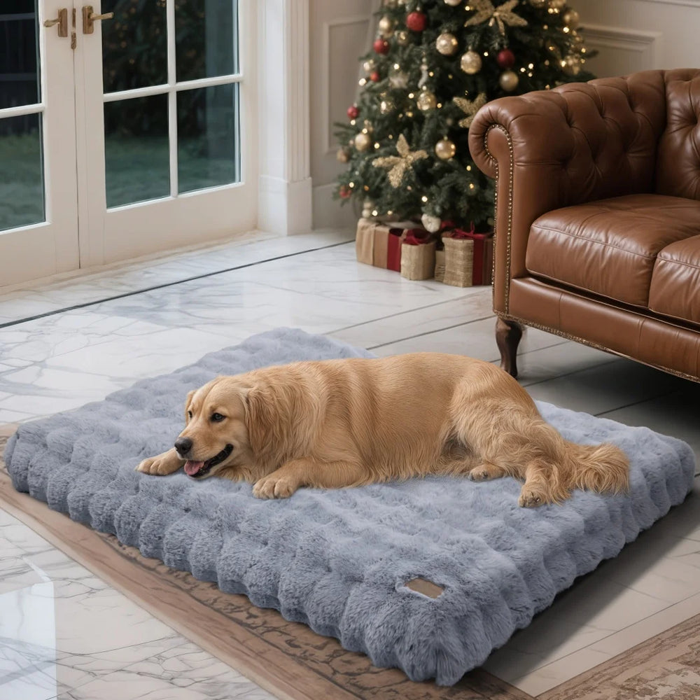 Ultra-Plush Crate Mattress – Washable Cushion Pad for Dog Crates