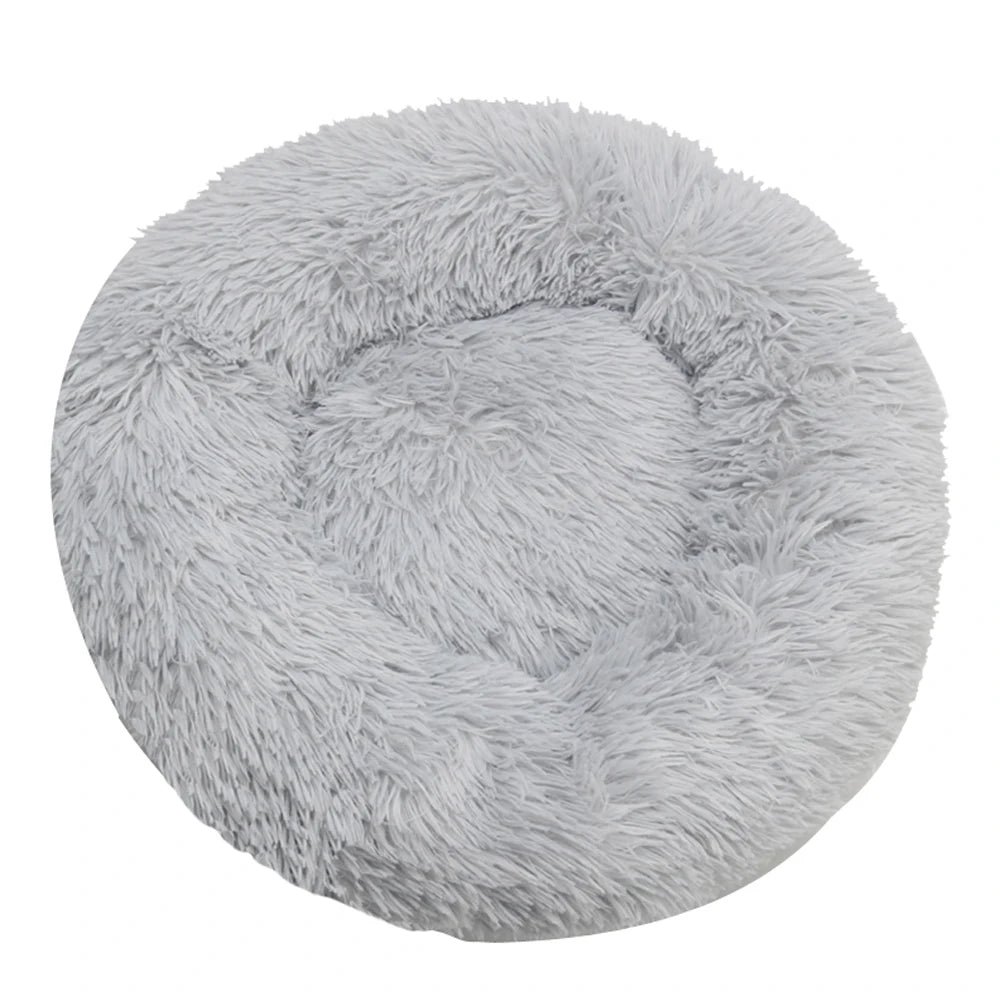 Donut Cuddler Dog Bed – Removable-Cover Plush Nest for Medium Dogs