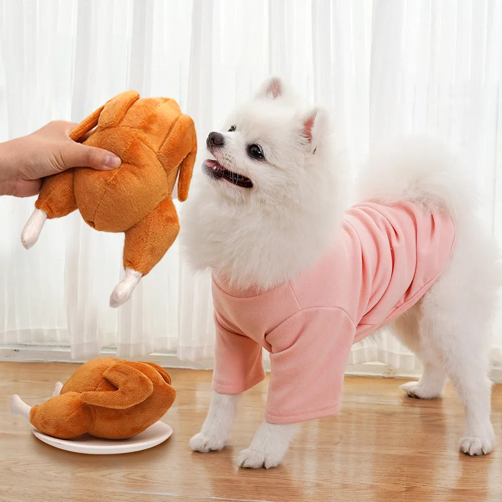 Roast chicken plush pet toy — photo 6