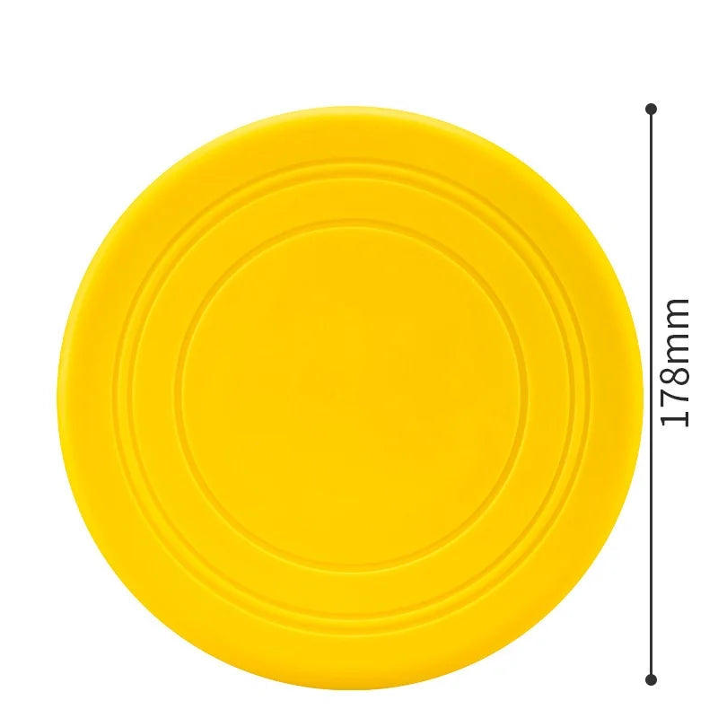 Silicone Flying Disc Dog Toy — Soft Chew-Resistant Flyer for Fetch