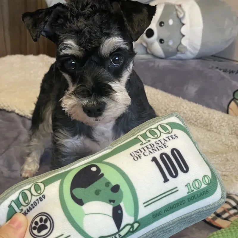 Money roll plush dog toy — photo 3
