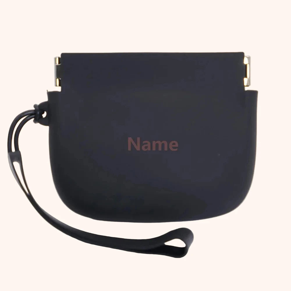Personalized Silicone Dog Treat Bag – Black