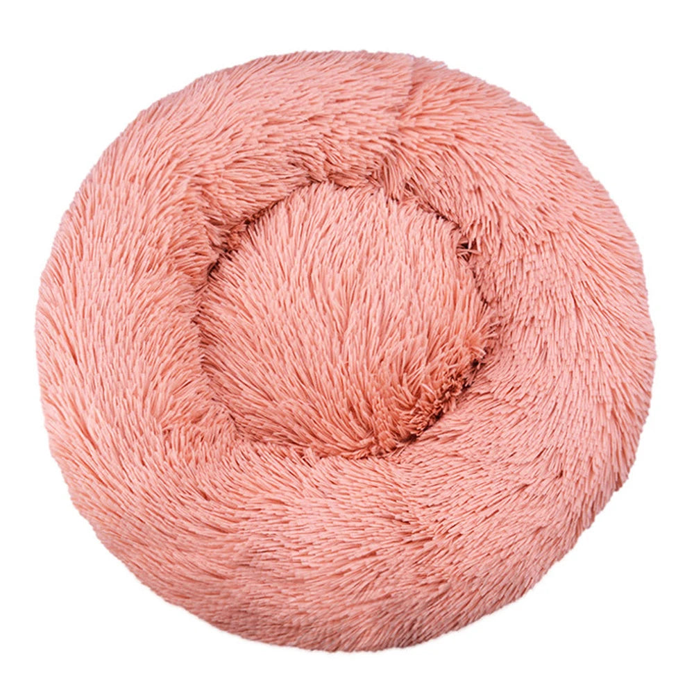 Donut Cuddler Dog Bed – Removable-Cover Plush Nest for Medium Dogs