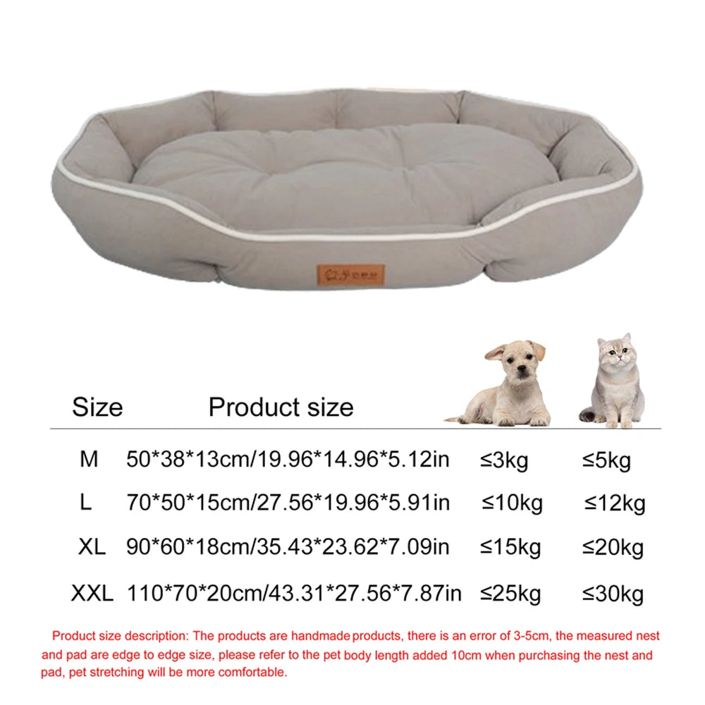 Square Dog Bed Mattress – Waterproof Bite-Resistant Pet Sofa