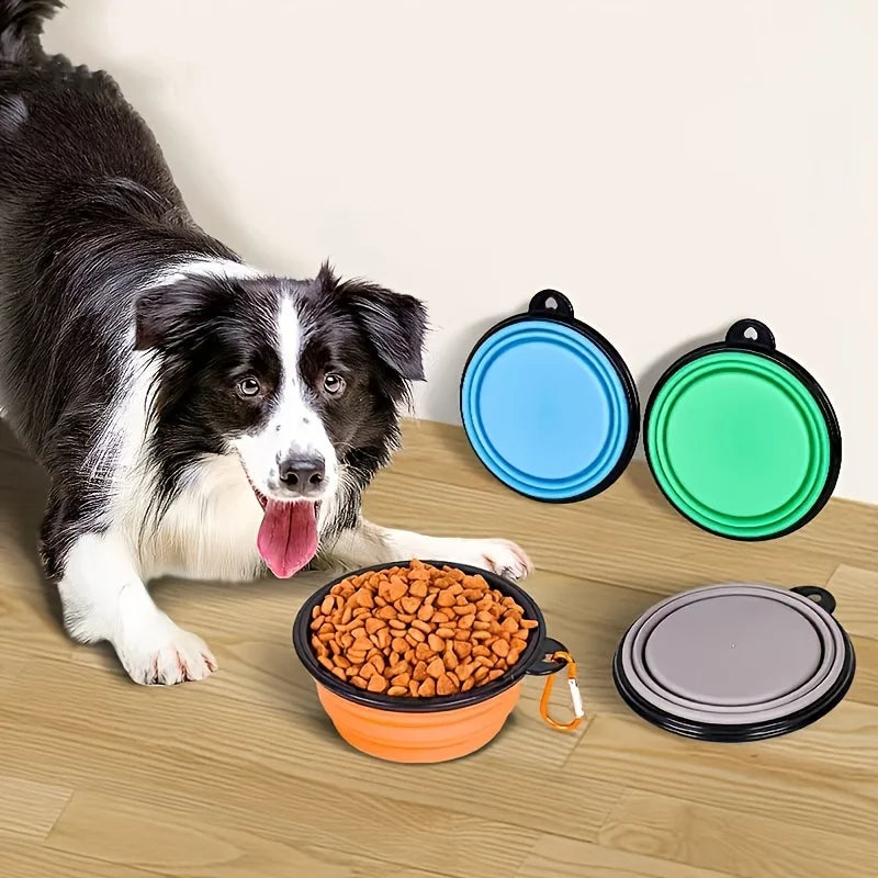 Collapsible Silicone Dog Bowl – Clip-On Travel Bowl for Hikes