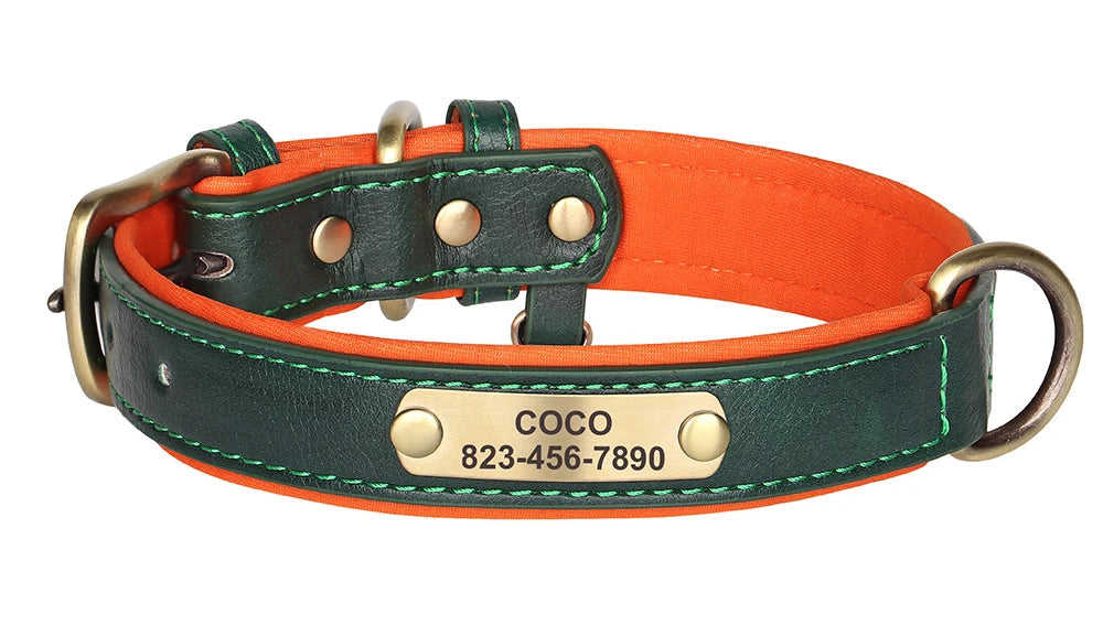 Personalized Leather Dog Collar – Free Custom Engraving
