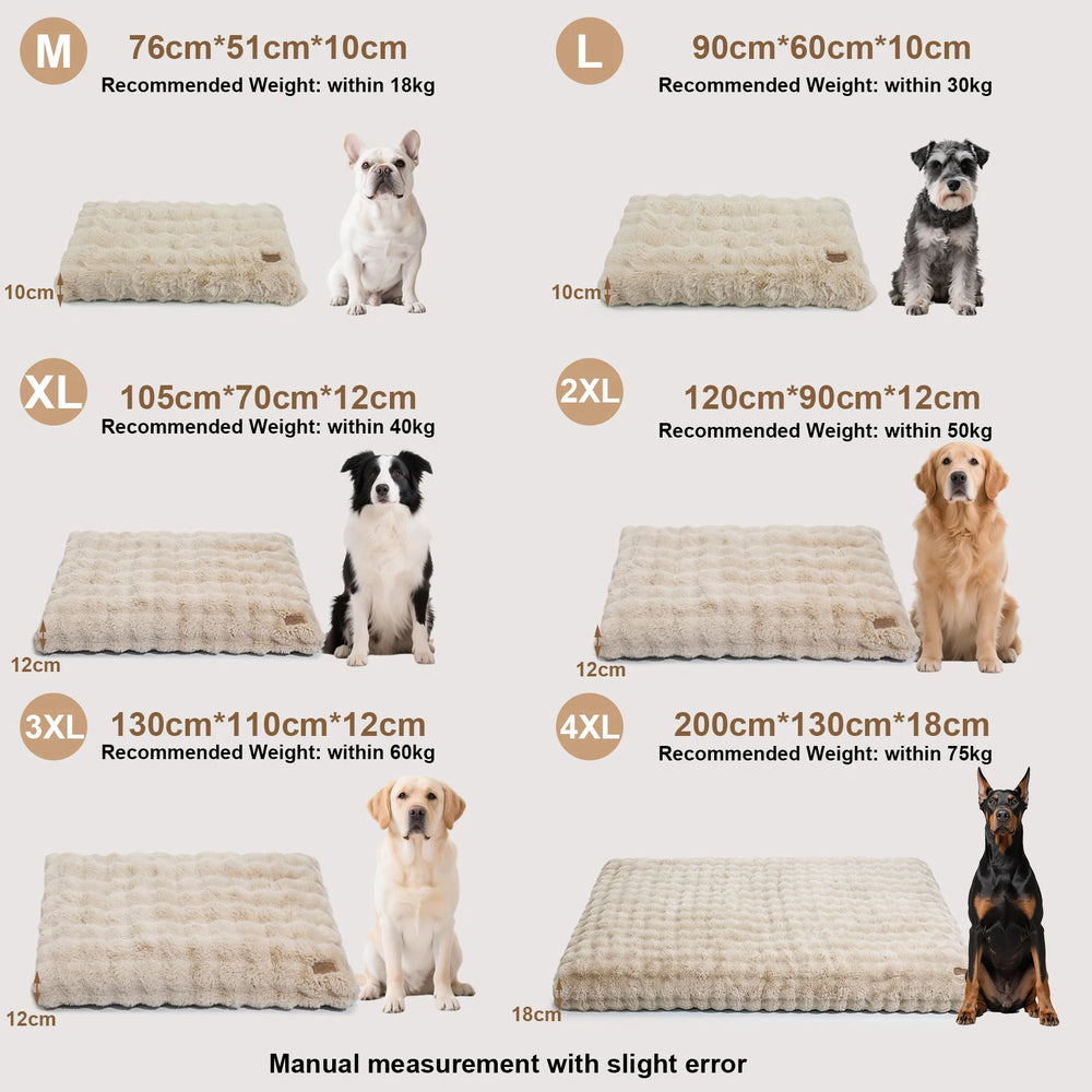 Ultra-Plush Crate Mattress – Washable Cushion Pad for Dog Crates