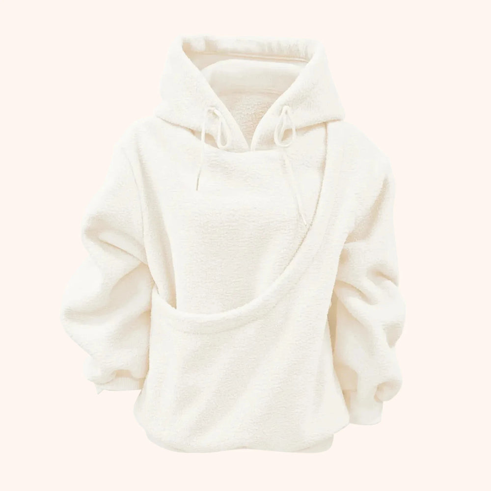 Pet Carrier Hoodie with front pouch – Creamy White