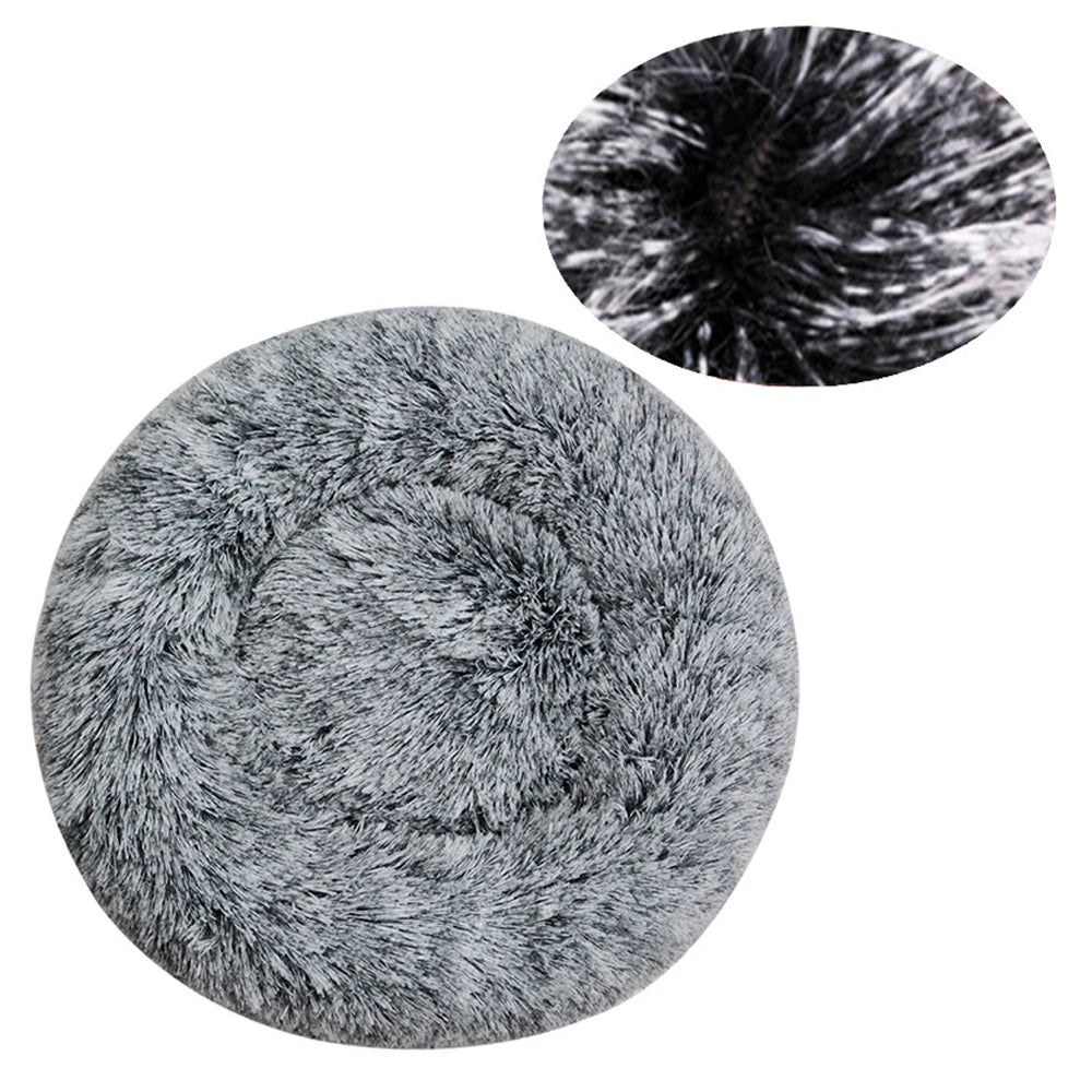 Donut Cuddler Dog Bed – Removable-Cover Plush Nest for Medium Dogs