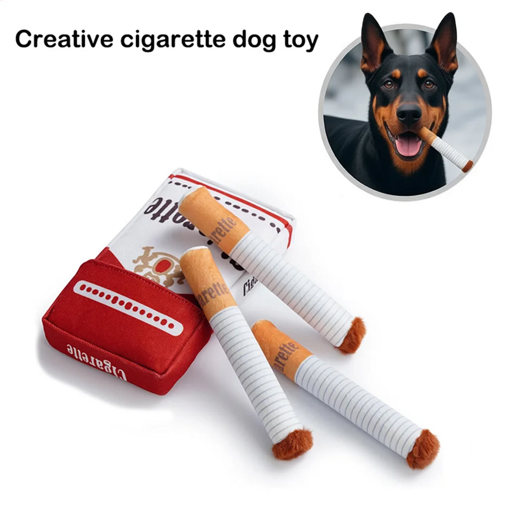 Funny cigar plush dog toy — main product photo
