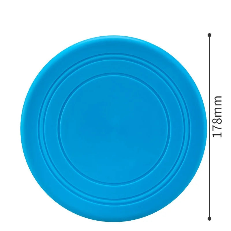 Silicone Flying Disc Dog Toy — Soft Chew-Resistant Flyer for Fetch