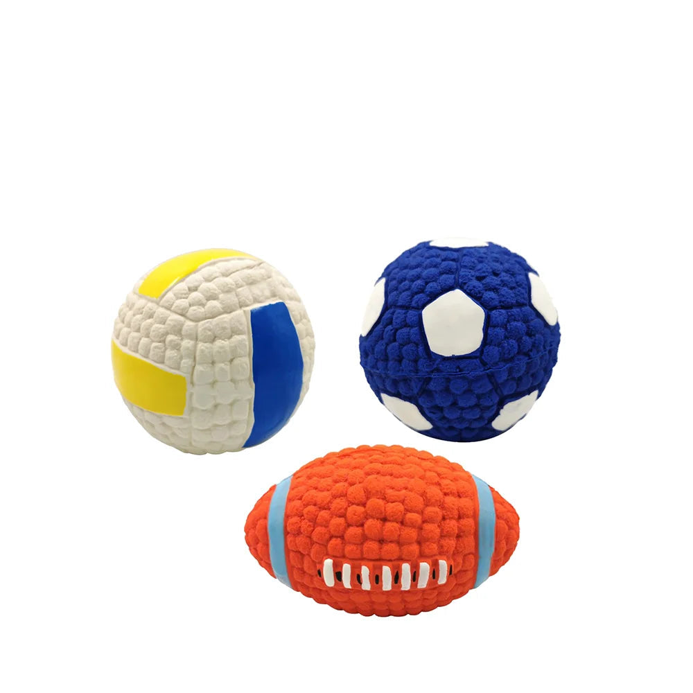 Squeaky Dog Ball — Bite-Resistant Fetch & Teeth-Cleaning Play Ball