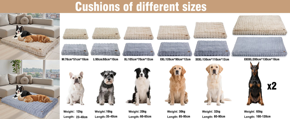 Ultra-Plush Crate Mattress – Washable Cushion Pad for Dog Crates