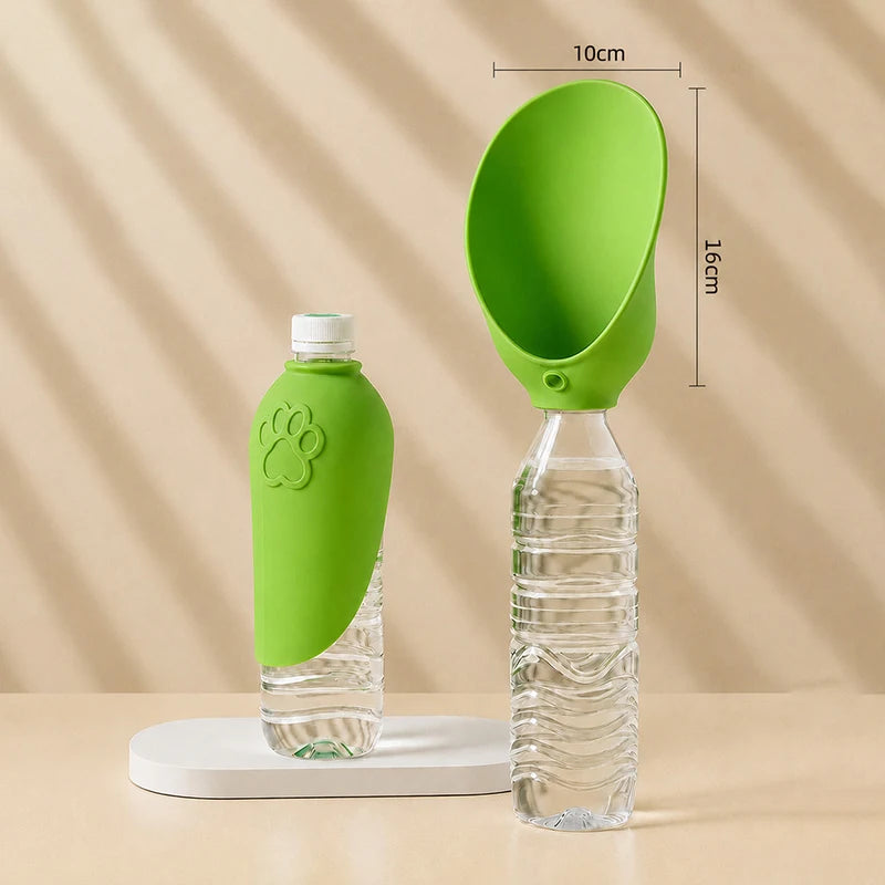 Foldable Silicone Dog Water Bottle – Green