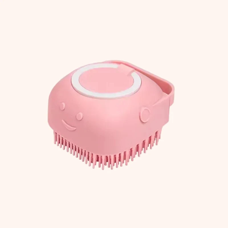 Silicone Pet Bath Brush – Pink