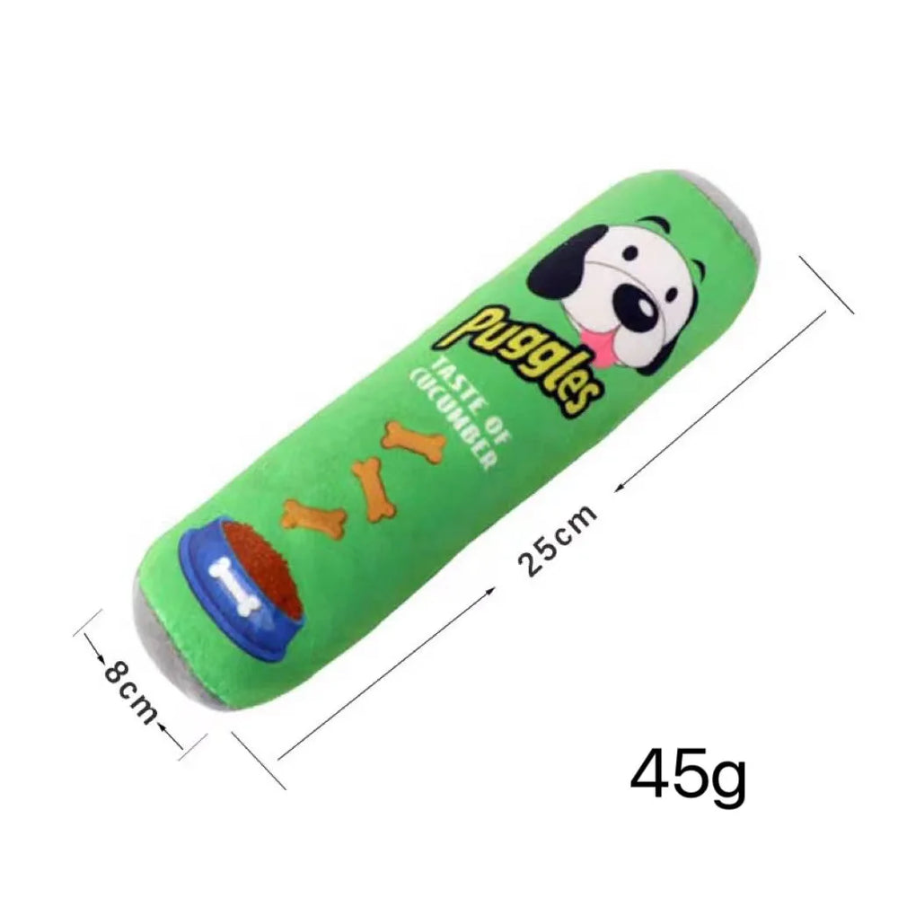 Squeaky cartoon plush dog toy — photo 16