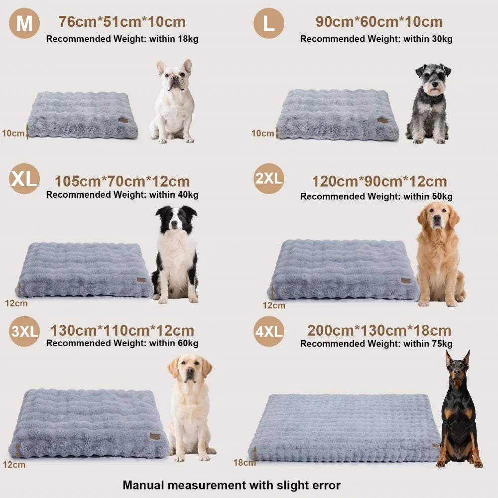 Ultra-Plush Crate Mattress – Washable Cushion Pad for Dog Crates
